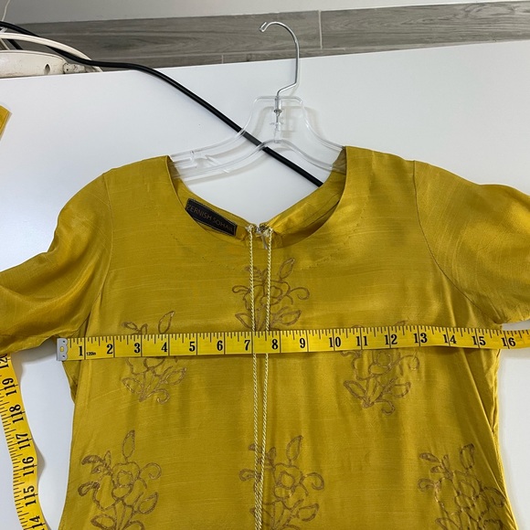 ZERNISH SOHAIL Indian Style Long Dress with Two High Slits each side Size Small - Picture 3 of 9